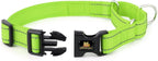 Plutus Pet Reflective Martingale Collar with Buckle - Durable and Adjustable Training Collar for No Pulling, Dog Choker Collar for Small Medium Large Dogs, Bright Green, L