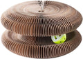 Recycled Corrugated Cardboard Cat Scratching Board with Toy Ball – Interactive Scratch Pad for Indoor Cats, Eco-Friendly & Durable Play Surface