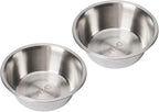 FOYO Stainless Steel Pet Bowls Set - Dog Bowls for Large Dogs, 49 OZ Food and Water Dishes, Set of 2