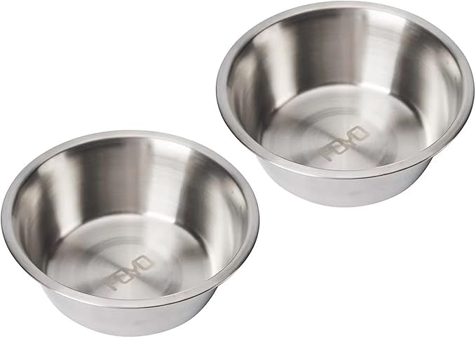 FOYO Stainless Steel Pet Bowls Set - Dog Dishes for Small/Medium Dogs, 29 OZ Food and Water Bowls, Set of 2