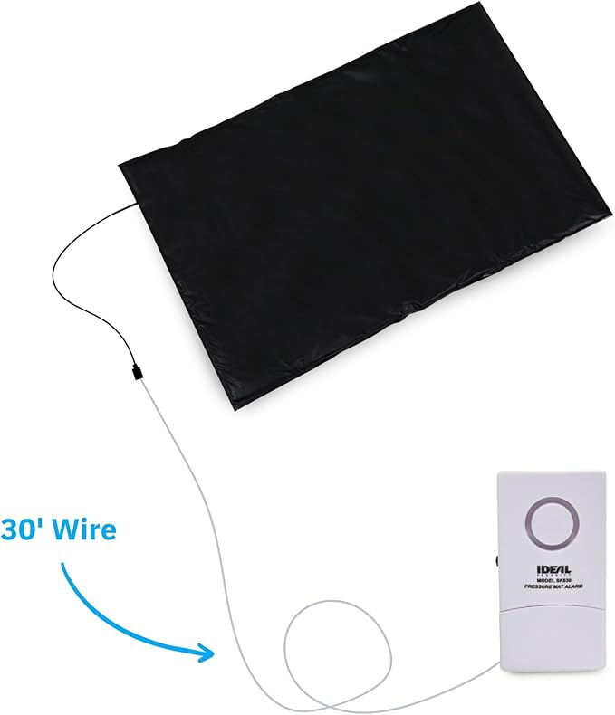 Ideal Security Pressure Floor Mat Home Alarm System – Wired Alarm & Chime, Anti-Wandering, Welcome Mat, Pet Door Mat
