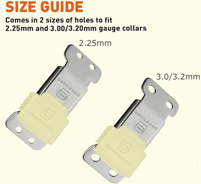 Herm Sprenger Stainless Steel ClicLock Buckle Quick Release Fastener with Glow in The Dark Plastic Jacket for Dog Training Prong Collar Made in Germany (Fluorescent Jacket, 3.2mm)