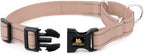 Plutus Pet Reflective Martingale Collar with Buckle - Durable and Adjustable Training Collar for No Pulling, Dog Choker Collar for Small Medium Large Dogs, Beige, L