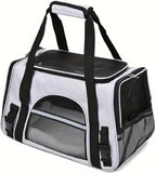 Cat Carriers, Dog Carriers, Pet Carriers – Airline-Approved Soft-Sided Bag for Cats & Small Dogs (Up to 15 lb), Foldable, Breathable Mesh, Privacy Cover, Washable & Lightweight