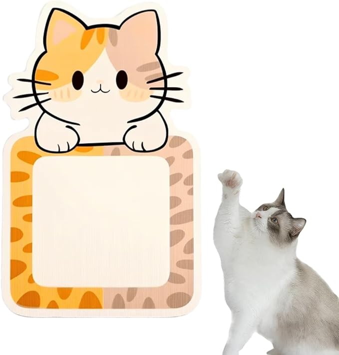 Cat Scratcher Wall Mounted Scratch Pad, 31x19 inch New Wall Mounted Self-Adhesive Cat Scratching Board, Wall Scratchers for Indoor Cats, with Adhesive Backing for Wall/Door/Sofa/Glass/Bed (A)