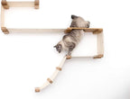CatastrophiCreations Cat Wall Mounted Play Cat Condo, Bamboo Frame, Modular Design, Sisal Pole, Hammock, 18" and 34" Sections