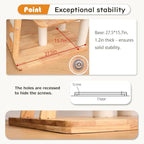 Modern Cat Tree for Large Cats, Solid Wood Cat Tower Heavy Duty with Scratch Post Stair Cat Condo Acrylic Bowl for Indoor Big Cats (Natural Wood SP160)