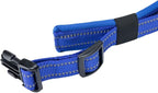 EXCELLENT ELITE SPANKER Reflective Dog Collar Classic Soft Padded Breathable Nylon Adjustable Pet Collar with Quick Release Buckle for Boy Girl Male Female Small Medium Large Dogs Training(Blue-M)