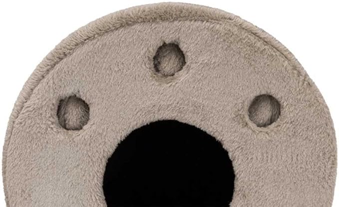 TRIXIE Fabiola 55-in Cat Tower, Jute Scratching Posts, Cat Tree with Plush-Covered Condo, Hammocks, and Platforms, Gray