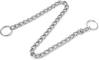 Dog Chain Collars, Metal Choke Link Dog Collar Choker Training Heavy Duty Slip Martingale Puppy Collars for XS Small Medium Large Big XL Breed Dogs (Silver, M(Neck Max 18inch) D3.0mm)