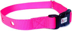 Heavy Duty Nylon Replacement Dog Collar Strap - Compatible with Most Brands/Models of Underground Electric Dog Fences and Training Receivers- Hot Pink