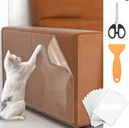 22 PCS Anti-Cat Scratch Furniture Protector, Designed for Leather Furniture, Anti Scratch Cat Couch Protector from Cats Claws with Scissors and Scraper, Cats Scratch Deterrent for Furnitures, No Pins
