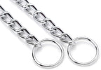 Silver Choker Collar for Dogs, 2Pack Heavy Chain Dog Collar Metal Training Slip P Link Martingale Collars Puppy Choke Chain for XXS XS Small Medium Large Breed Dogs, L