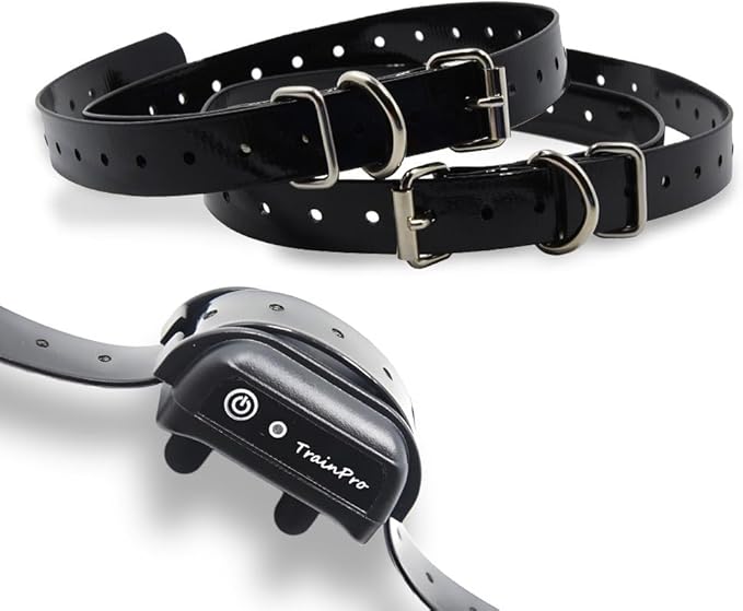 Universal 27 ½” X ¾” Replacement Band Strap for Dog Training Collar - Adjustable Waterproof TPU for E-Collar, Static/Vibration Shock Trainer, Fits Most Bark Control Devices - Bonus 2-Pack!