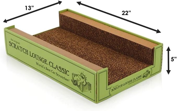 The Original Scratch Lounge XL - Worlds Best Cat Scratcher - Includes Catnip