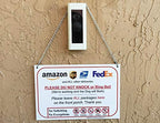 Leave Package Sign - Do Not Knock or Ring Doorbell, Dog Will Bark, 6" x 9" No Rust & Waterproof PVC, Will Not Scratch Hang Sign by SPRYZZLE