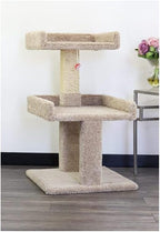 Cat Tree Perch for Large Cats - Durable Cat Play Tower Beige
