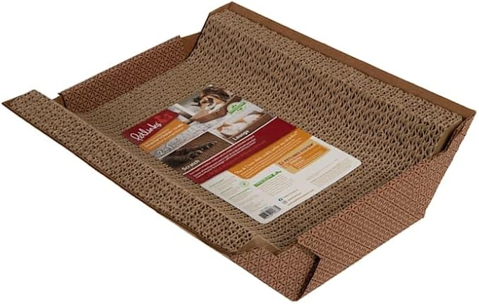 Petlinks Scratcher's Choice+ Cradle Catnip-Infused Corrugate Cat Scratcher & Lounge, 16" L X 4" W X 14" H