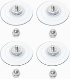 AMOSIJOY 4 Pack Cat Window Perch Suction Cup, Strong Adhesive Replacement Suction Cup with Screws for Foldable & Cordless Cat Window Hammock Seat