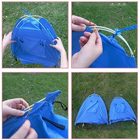 Breathable Washable Pet Puppy Kennel Dog Cat Folding Indoor Outdoor House Bed Tent (L, Coffee)