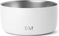 Simple Modern Stainless Steel Pet Water Bowl for Dogs & Cats | Reusable Insulated Stainless Steel Food Bowls for Dog Cat | No Tip No Slip BPA Free | Bentley Collection | Medium (32oz) | Winter White