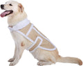Namsan Medium-Large Dog Coat for Winter, Fleece Dog Jackets with Leash Hole Large Breeds, Warm Doggie Coats for Medium Dogs, Dogs Vest with Adjustable Magic Tape, Easy to Wear, L