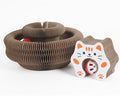 Magic Organ Cat Scratcher Board Cat Ball Adventure The Ultimate Interactive Mental Physical Exercise for Indoor Cats Toy (White and Orange, 1PCS)