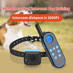 Voice intercom Dog Training Colla Shock Collar for Dogs Rechargeable -3300FT Dog Training Collar with Remote for Small, Medium & Large Dogs Voice intercom Dog Training Collar（1for1）