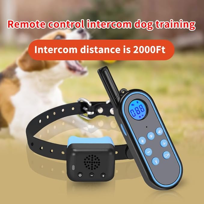 Voice intercom Dog Training Colla Shock Collar for Dogs Rechargeable -3300FT Dog Training Collar with Remote for Small, Medium & Large Dogs Voice intercom Dog Training Collarvoice intercom （1for2）