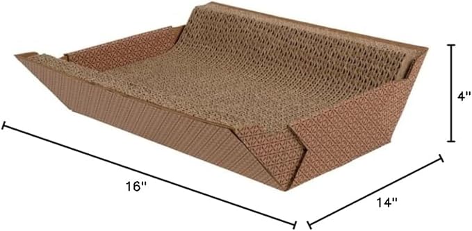 Petlinks Scratcher's Choice+ Cradle Catnip-Infused Corrugate Cat Scratcher & Lounge, 16" L X 4" W X 14" H