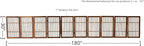 Urnporium Pet Dog Gate Freestanding, Strong Durable Folding Wooden Fence, Portable Acacia Hardwood Safety Barrier for Indoor & Outdoor Use (Brown Pet Gate, 10 Panel 30" Tall)