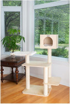 Scots Pine Cat Tree - Playhouse, Perch & Scratching Posts - 49" Tall