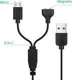 2-Pack Charger Replacement for NVK Dog Training Collar, Magnetic Charging Cable for UKE Shock Collar, Black
