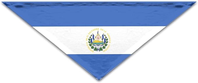 Dog Bandanas Flag of El Salvador Pet Bandana Scarf Triangle Bibs Kerchief Accessories for Dogs Cats
