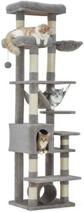 Plush Cat Tree Multi-Level Cat Tower with Scratching Posts for Indoor Cats