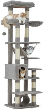 Plush Cat Tree Multi-Level Cat Tower with Scratching Posts for Indoor Cats