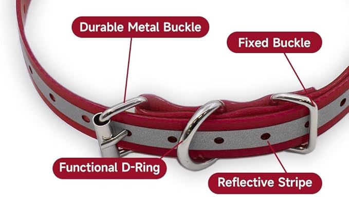 Universal 27 ½” X ¾” Replacement Band Strap for Dog Training Collar - Adjustable Waterproof TPU for Remote E-Collar, Static/Vibration Shock Trainer.