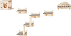 VEVOR Wall Mounted Cat Shelves and Perches with Jumping Boards, Nest, Barrier Board & Tree, Floating Furniture up to 40 lbs for Sleeping, Playing, Climbing, Set of 5
