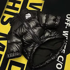 Dog Winter Coat Duck Down Jacket for Small Medium Dogs-Thicken Dog Coat Windbreaker Puppy Winter Clothes for Cold Weather Snowday (Black, XX-Large)