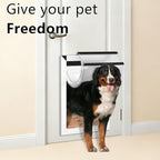 [MAVRICPOWER] Aluminum XL Dog Door for Door, Doggy Door with 2 Sliding Lock Panels for Extreme Weather, Pet Door for Dogs Up to 220 lbs
