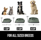 GORILLA GRIP Patented BPA Free Slow Feeder Dog Bowls, 4 Cup Interactive Puzzle Toy for Dogs and Cats Food Training Enrichment, Keeps Pets Busy and Prevents Puppy Overeating, Large Breeds, Sage Green