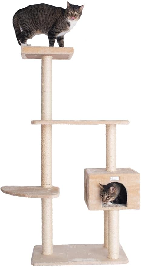 GP78560321 Cat Tree, 57-Inch, Beige, 56-inch
