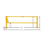 8' Dock Door Gate, OSHA-Compliant Safety Barrier, Loading Bay Fall Hazard Protection, Openings Up to 98" W, Counterbalanced, Indoor Use, Guardian