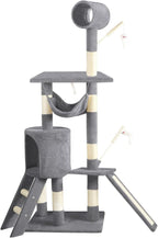 VOUNOT Cat Tree Tower, Multi-Level Cat Climbing Frame, Cat Condo with Sisal Scratching Post, Grey XXL