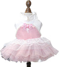 Furbabycare® Elegant Sweet Fashion Puppy Dog Blingbling Princess Skirt Pet Dog Lace Cake Camisole Tutu Dress I-Pink X-Small
