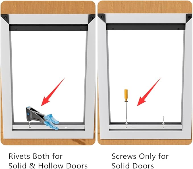 [MAVRICPOWER] Aluminum Medium Dog Door for Door, Doggy Door with 2 Sliding Lock Panels for Extreme, Doggie Door for Medium Dogs Up to 30 lbs