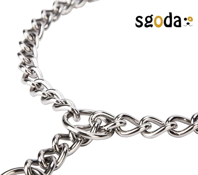 SGODA Chain Dog Training Choke Collar, 26 in, 4 mm