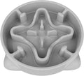 Slow Feeder Dog Bowls Medium Breed, Dog Food Bowl Medium Anti-Choking Bloat Stop Puzzle Healthy Eating Bowl (Gray, 2 Cup)
