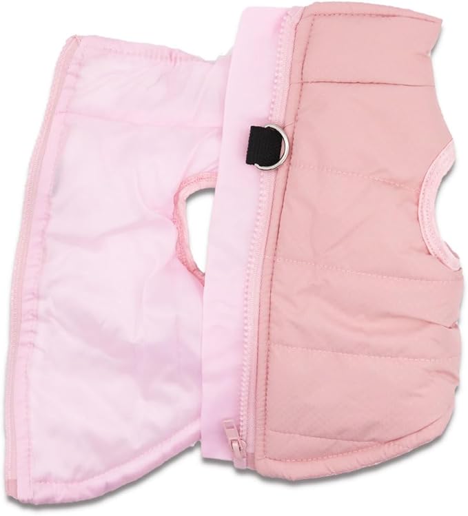 Small Dog Coats Warm Winter Dog Jacket Pet Chihuahua Jackets Puppy Cold Weather Coat Pet Clothes for Small Dogs, Pink, X-Small