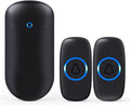 SECRUI Wireless Doorbell with 2 Buttons – Doorbell Kits for Front Door Back Door– Battery Operated Doorbell with 52 Chimes, LED Flash, 5 Volume Levels – Waterproof Modern Doorbell – Over 1000FT